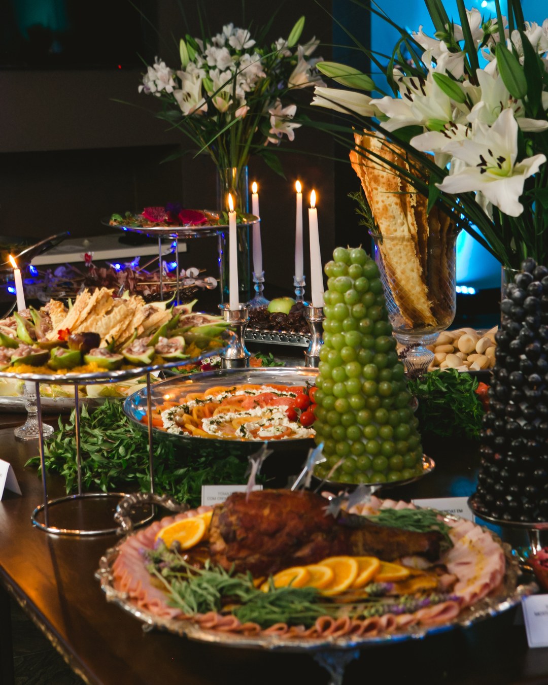 Mesa do buffet em edição anterior do Réveillon
