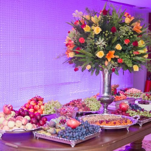 Mesa de buffet do Réveillon